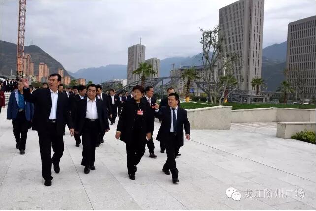 隴南第四次黨代會(huì)代表參觀(guān)隴南站---站前階州廣場(chǎng)