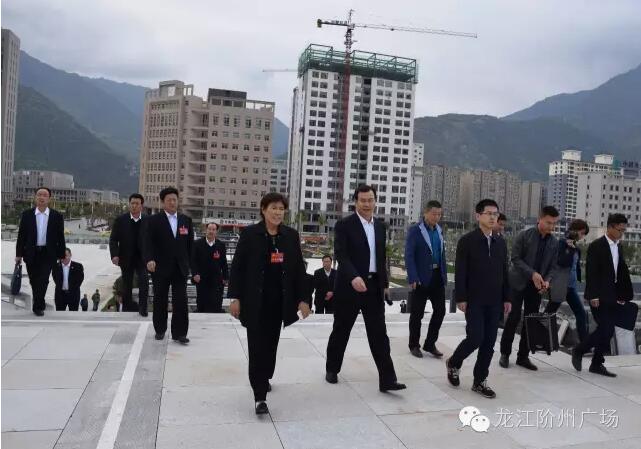 隴南第四次黨代會(huì)代表參觀(guān)隴南站---站前階州廣場(chǎng)