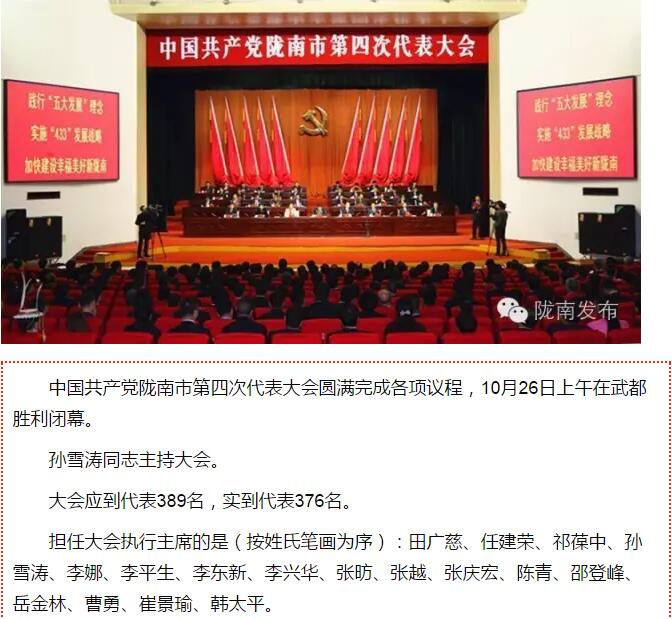 市第四次黨代會勝利閉幕！選出新一屆領(lǐng)導(dǎo)班子